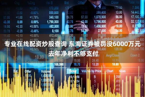 专业在线配资炒股查询 东海证券被罚没6000万元 去年净利不够支付